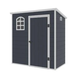 6' X 3' Jasmine Pent Plastic Shed With Foundation Kit (1.92m X 1.09m) -Halls || Lifetime || Keter Sales jasmine63pent 6x3 jasmine pent plastic shed with foundation kit cutout3 min 1