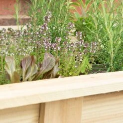 Forest Large Kitchen Garden Planter 6' X 2' (1.8m X 0.7m) -Halls || Lifetime || Keter Sales kgpla18hd large kitchen garden planter 1 8m close up3 min 1