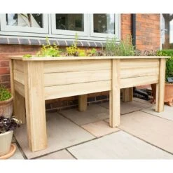 Forest Large Kitchen Garden Planter 6' X 2' (1.8m X 0.7m) -Halls || Lifetime || Keter Sales kgpla18hd large kitchen garden planter 1 8m insitu2 min 1