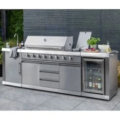 Norfolk Grills Absolute Pro 6 Burner Luxury Gas BBQ Grill + Kitchen -Halls || Lifetime || Keter Sales kitchen 600 absolute pro 6 burner insitu3 min