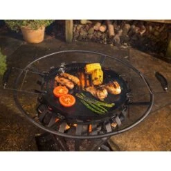 Lifestyle Signa Fire Basket With BBQ Grill -Halls || Lifetime || Keter Sales lfs703 lifestyle signa fire basket with bbq grill close up min