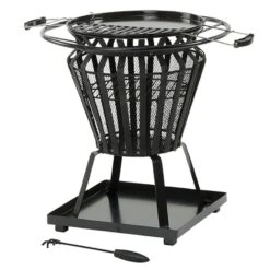 Lifestyle Signa Fire Basket With BBQ Grill -Halls || Lifetime || Keter Sales lfs703 lifestyle signa fire basket with bbq grill cutout min