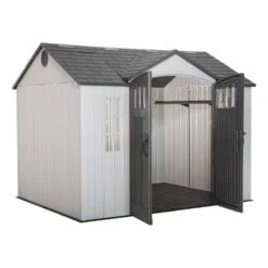 10' X 8' Lifetime New Edition Single Entrance Plastic Shed (3.05m X 2.44m) -Halls || Lifetime || Keter Sales lft10x860222 lifetime 10x8 single entrance plastic shed new cutout1