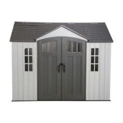 10' X 8' Lifetime New Edition Single Entrance Plastic Shed (3.05m X 2.44m) -Halls || Lifetime || Keter Sales lft10x860222 lifetime 10x8 single entrance plastic shed new cutout2