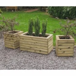 Forest Linear Double Wooden Garden Planter 3'x1' (0.8x0.4m) -Halls || Lifetime || Keter Sales linpl80hd 02