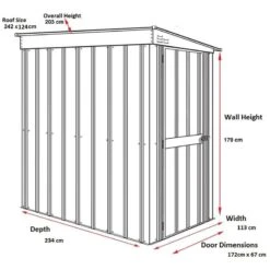 4' X 8' Globel Lean-To Heritage Green Metal Shed (1.24m X 2.42m) -Halls || Lifetime || Keter Sales lotus 4x8 12x24m lotus lean to heritage green shed 1