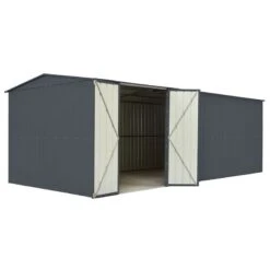 10' X 15' Globel Anthracite Grey Double Door Metal Workshop (3.07m X 4.64m)