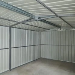 10' X 19' Globel Anthracite Grey Double Door Metal Workshop (3.07m X 5.88m) -Halls || Lifetime || Keter Sales lotus1019wsag lotus 10x19 hinged workshop cutout1 4