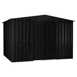 10' X 7' Globel Anthracite Grey Metal Shed (3.07m X 2.16m) -Halls || Lifetime || Keter Sales lotus107ag lotus 10x7 anthracite metal shed cutout1