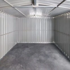 10' X 19' Globel Anthracite Grey Double Door Metal Workshop (3.07m X 5.88m) -Halls || Lifetime || Keter Sales lotus10x19wsag 10x19 lotus grey metal workshop close up7 min