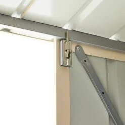 10' X 19' Globel Anthracite Grey Double Door Metal Workshop (3.07m X 5.88m) -Halls || Lifetime || Keter Sales lotus10x19wsag 10x19 lotus grey metal workshop close up9 min