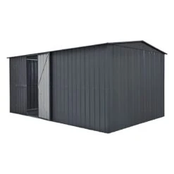 10' X 23' Globel Double Door Workshop - Athracite Grey (2.9m X 7m) -Halls || Lifetime || Keter Sales lotus10x23wsag 10x23 lotus grey metal workshop cutout2 min