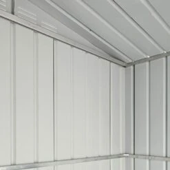 10' X 7' Globel Anthracite Grey Metal Shed (3.07m X 2.16m) -Halls || Lifetime || Keter Sales lotus10x7ags 10x7 lotus grey metal shed close up12 min