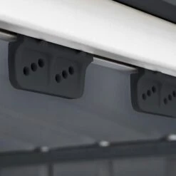 10' X 7' Globel Anthracite Grey Metal Shed (3.07m X 2.16m) -Halls || Lifetime || Keter Sales lotus10x7ags 10x7 lotus grey metal shed close up6 min