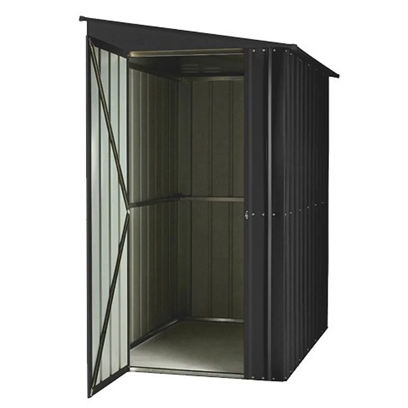 4' X 6' Globel Lean To Anthracite Grey Metal Shed (1.24m X 1.8m) 9 4' X 6' Globel Lean To Anthracite Grey Metal Shed (1.24m X 1.8m) - Image 9