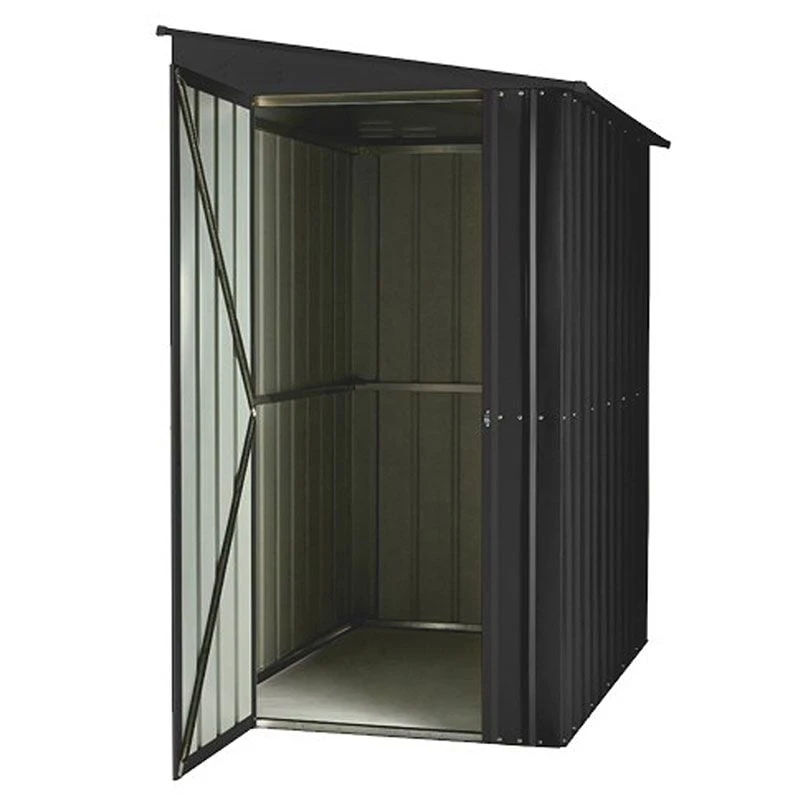 4' X 8' Globel Lean To Anthracite Grey Metal Shed (1.24m X 2.42m) 9 4' X 8' Globel Lean To Anthracite Grey Metal Shed (1.24m X 2.42m) - Image 9