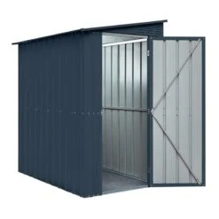 4' X 6' Globel Lean To Anthracite Grey Metal Shed (1.24m X 1.8m) 18 4' X 6' Globel Lean To Anthracite Grey Metal Shed (1.24m X 1.8m) -Halls || Lifetime || Keter Sales lotus4x6leantoags 4x6 lotus lean to grey metal shed cutout1 min