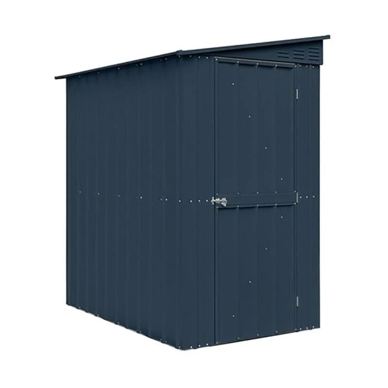4' X 6' Globel Lean To Anthracite Grey Metal Shed (1.24m X 1.8m) 4 4' X 6' Globel Lean To Anthracite Grey Metal Shed (1.24m X 1.8m) - Image 4