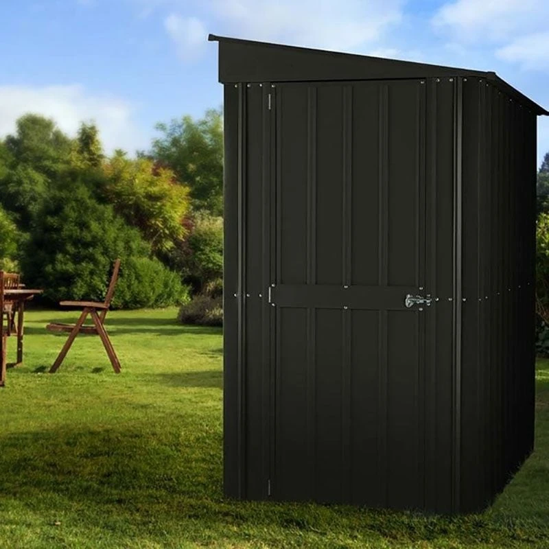4' X 8' Globel Lean To Anthracite Grey Metal Shed (1.24m X 2.42m) 1 4' X 8' Globel Lean To Anthracite Grey Metal Shed (1.24m X 2.42m)