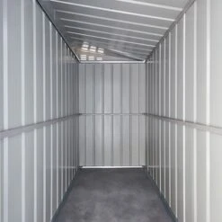 4' X 8' Globel Lean-To Heritage Green Metal Shed (1.24m X 2.42m) -Halls || Lifetime || Keter Sales lotus4x8leantohgs 4x8 lotus lean to green metal shed close up4 min