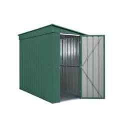 4' X 8' Globel Lean-To Heritage Green Metal Shed (1.24m X 2.42m) -Halls || Lifetime || Keter Sales lotus4x8leantohgs 4x8 lotus lean to green metal shed cutout4 min