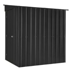 5' X 8' Globel Lean To Anthracite Grey Metal Shed (1.55m X 2.42m) -Halls || Lifetime || Keter Sales lotus58ltag lotus 5x8 lean to anthracite cutout5