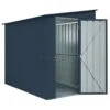 5' X 8' Globel Lean To Anthracite Grey Metal Shed (1.55m X 2.42m)