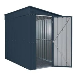5' X 8' Globel Lean To Anthracite Grey Metal Shed (1.55m X 2.42m) -Halls || Lifetime || Keter Sales lotus5x8leantoags 5x8 lotus lean to grey metal shed cutout4 min