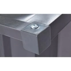 6' X 3' Globel Anthracite Grey Metal Shed (1.84m X 0.92m) -Halls || Lifetime || Keter Sales lotus63ag 6x3 lotus anthracite grey metal shed close up4 min