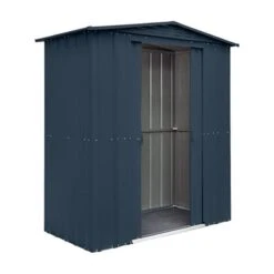 6' X 3' Globel Anthracite Grey Metal Shed (1.84m X 0.92m) -Halls || Lifetime || Keter Sales lotus63agbun 6x3 lotus anthracite grey metal shed cutout2 min
