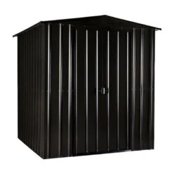 6' X 4' Globel Anthracite Grey Apex Metal Shed (1.84m X 1.23m) -Halls || Lifetime || Keter Sales lotus64agsolid 6x4 grey cutout1