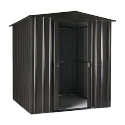 6' X 4' Globel Anthracite Grey Apex Metal Shed (1.84m X 1.23m) -Halls || Lifetime || Keter Sales lotus64agsolid 6x4 grey cutout2