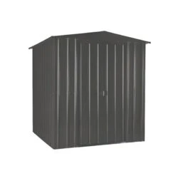 6' X 6' Globel Anthracite Grey Apex Metal Shed (1.83m X 1.85m) -Halls || Lifetime || Keter Sales lotus66ag 6x6 lotus anthracite grey metal shed cutout1 min 1