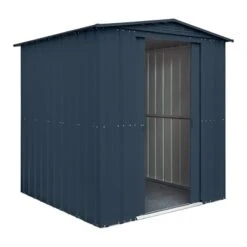 6' X 6' Globel Anthracite Grey Apex Metal Shed (1.83m X 1.85m) -Halls || Lifetime || Keter Sales lotus66ag 6x6 lotus anthracite grey metal shed cutout4 min 1