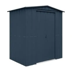 6' X 4' Globel Anthracite Grey Apex Metal Shed (1.84m X 1.23m) -Halls || Lifetime || Keter Sales lotus6x4ags 6x4 lotus grey apex metal shed cutout1 min