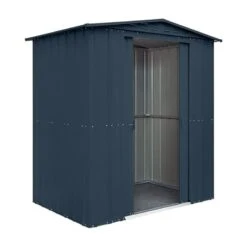 6' X 4' Globel Anthracite Grey Apex Metal Shed (1.84m X 1.23m) -Halls || Lifetime || Keter Sales lotus6x4ags 6x4 lotus grey apex metal shed cutout2 min