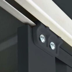 6' X 5' Globel Anthracite Grey Apex Metal Shed (1.71m X 1.44m) -Halls || Lifetime || Keter Sales lotus6x5ags 6x5 lotus anthracite grey apex metal shed track1 min