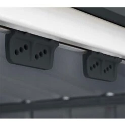 6' X 5' Globel Anthracite Grey Apex Metal Shed (1.71m X 1.44m) -Halls || Lifetime || Keter Sales lotus6x5ags 6x5 lotus anthracite grey apex metal shed track3 min