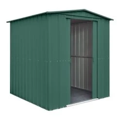 6' X 8' Globel Heritage Green Apex Metal Shed (2.47m X 1.84m) -Halls || Lifetime || Keter Sales lotus6x8hgs 6x8 lotus green apex metal shed cutout min
