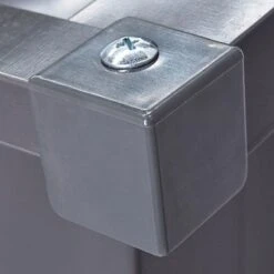 8' X 5' Globel Anthracite Grey Metal Shed (2.45m X 1.54m) -Halls || Lifetime || Keter Sales lotus85ag lotus 8x5 anthracite metal shed corner