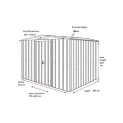 8' X 5' Globel Anthracite Grey Metal Shed (2.45m X 1.54m) -Halls || Lifetime || Keter Sales lotus85agsolid lotus 8x5