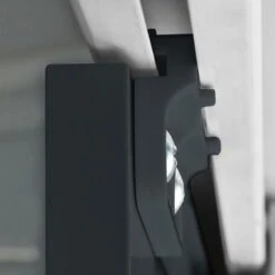 8' X 8' Globel Anthracite Grey Apex Metal Shed (2.45m X 2.47m) -Halls || Lifetime || Keter Sales lotus88ag 8x8 lotus anthracite grey metal shed close up8 min 1