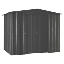 8' X 8' Globel Anthracite Grey Apex Metal Shed (2.45m X 2.47m) -Halls || Lifetime || Keter Sales lotus88ag 8x8 lotus anthracite grey metal shed cutout4 min 1