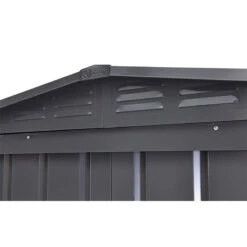 8' X 3' Globel Anthracite Grey Apex Metal Shed (2.34m X 0.82m) -Halls || Lifetime || Keter Sales lotus8x3ags 8x3 lotus anthracite grey apex metal shed vent1 min