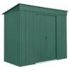8' X 4' Globel Heritage Green Pent Metal Shed (2.42m X 1.24m)