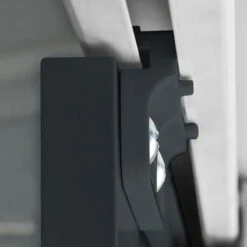 8' X 5' Globel Anthracite Grey Metal Shed (2.45m X 1.54m) -Halls || Lifetime || Keter Sales lotus8x5ags 8x5 lotus grey metal shed close up8 min