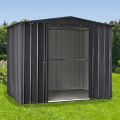 8' X 6' Globel Anthracite Grey Apex Metal Shed (2.34m X 1.75m)
