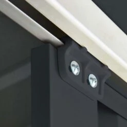 8' X 6' Globel Anthracite Grey Apex Metal Shed (2.34m X 1.75m) -Halls || Lifetime || Keter Sales lotus8x6ags 8x6 lotus anthracite grey apex metal shed track1 min