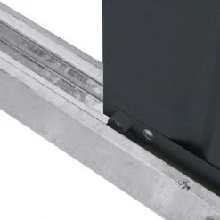 8' X 6' Globel Anthracite Grey Apex Metal Shed (2.34m X 1.75m) -Halls || Lifetime || Keter Sales lotus8x6ags 8x6 lotus anthracite grey apex metal shed track4 min