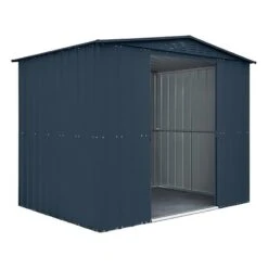 8' X 6' Globel Anthracite Grey Apex Metal Shed (2.34m X 1.75m) -Halls || Lifetime || Keter Sales lotus8x6ags 8x6 lotus grey apex metal shed cutout2 min
